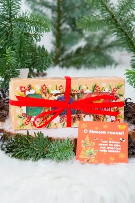 Набор №155 "2 баночки-малышки с медом + чай"