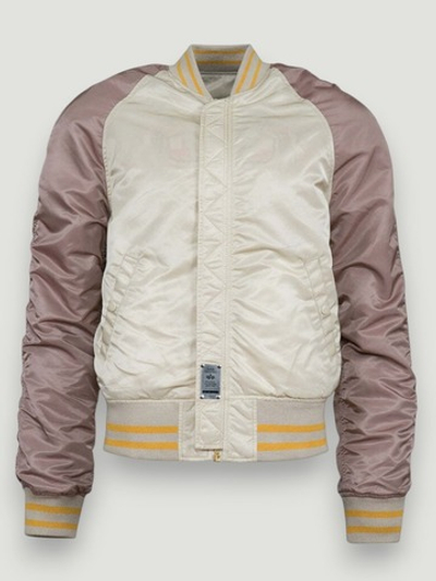 Куртка бомбер Alpha Souvenir Tiger Flight Jacket (белый бежевый)