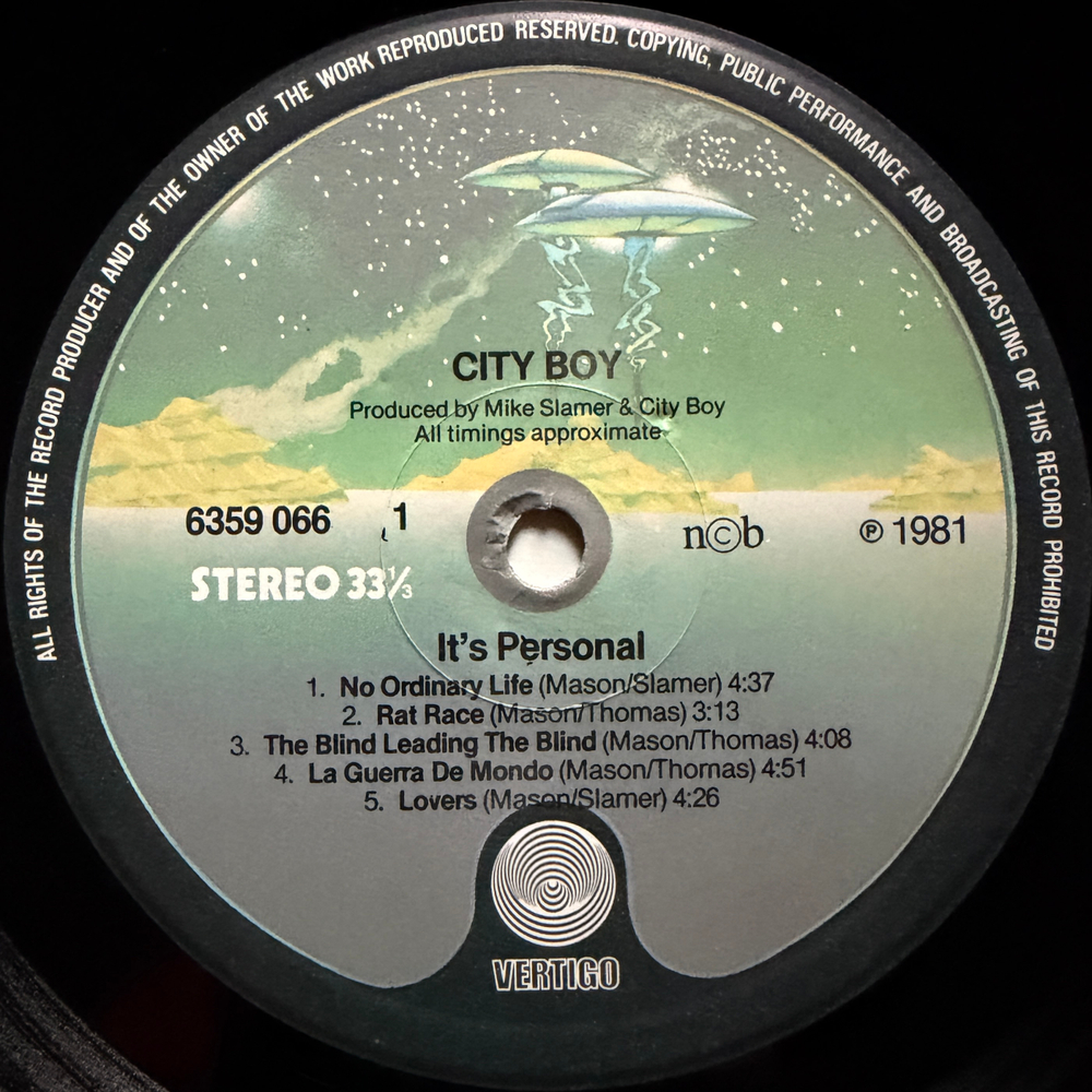 City Boy - It's Personal (Норвегия 1981г.)