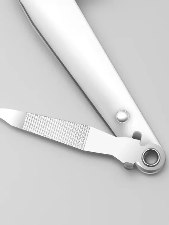 Кусачки-книпсер педикюрные, с пилкой, 8 см, на блистере, цвет чёрный