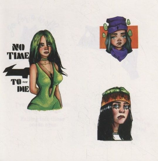 Стикербук Билли Айлиш, канцелярия