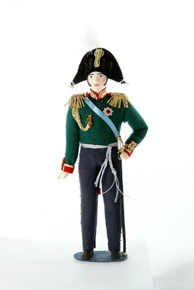 Кукла интерьерная. Пехотный генерал. Военный костюм. 1812 г. Россия