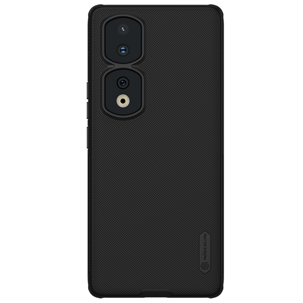 Чехол усиленный черного цвет от Nillkin для смартфона Honor 90 Pro, серия Super Frosted Shield Pro
