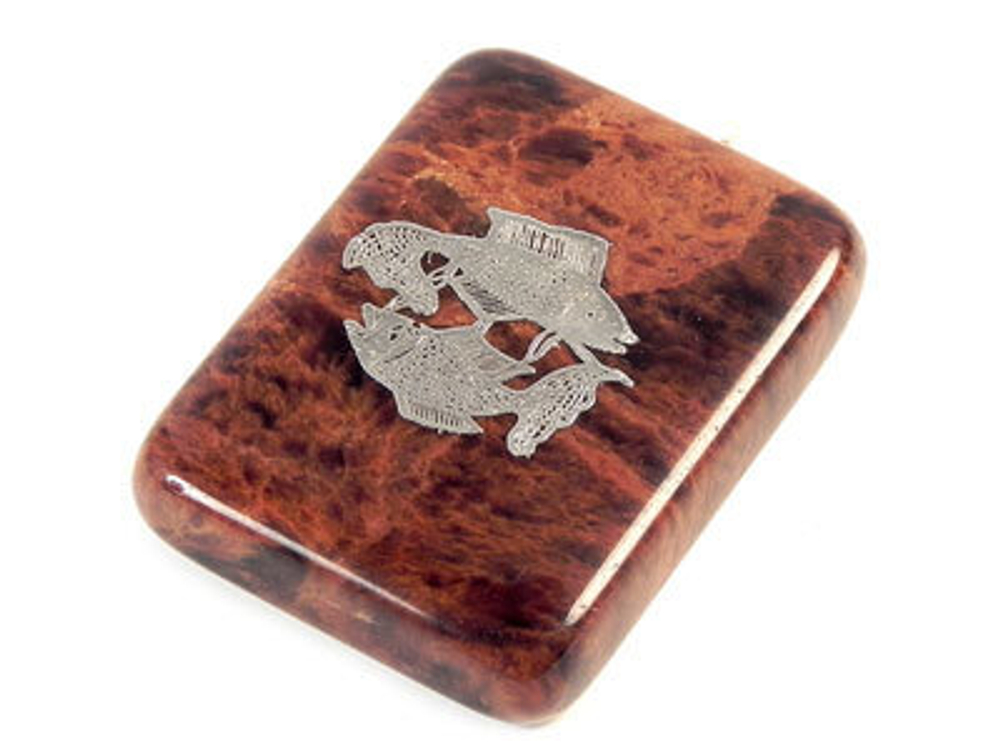 Кулон зодиак "Багет" обсидиан