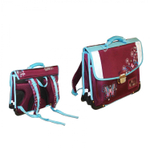 Портфель для девочки Alingar, 300 х 385 мм, "Бабочки", ортопедическая мягкая спинка, 2 кармана, 2 отделения, светоотражатель, органайзер, фиолетовый