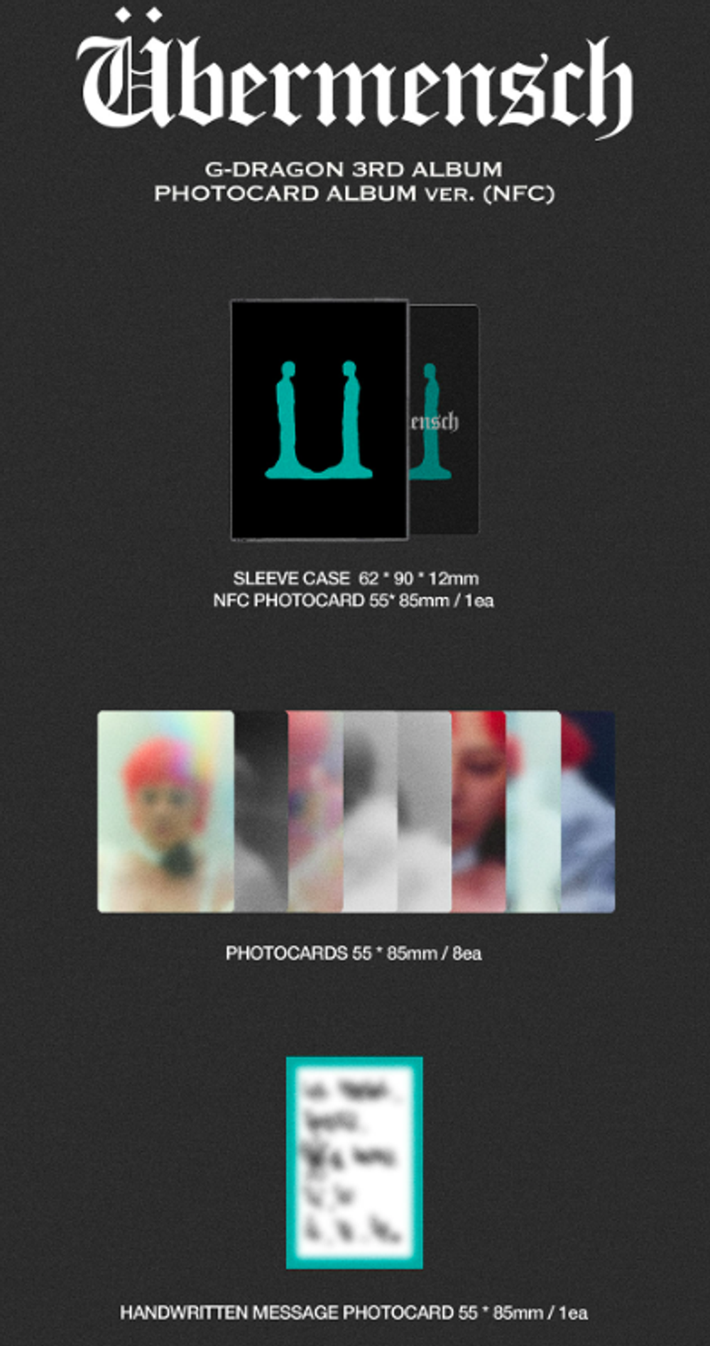 Альбом G-DRAGON - 3RD ALBUM Übermensch (PHOTOCARD ALBUM ver.)