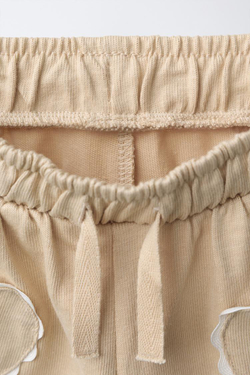 ZARA ШОРТЫ-БЕРМУДЫ «СЕРДЦЕ» С ВОЛНИСТЫМ КРАЕМ, БЕЖЕВЫЙ