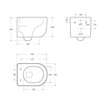 Унитаз подвесной безободковый с сиденьем со смывом TORNADO BelBagno SOFT-TOR BB084CH-TOR/SC
