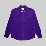  Рубашка мужская Carhartt WIP Madison Fine Cord артикул:I030580_tyrian - купить в магазине Дайс