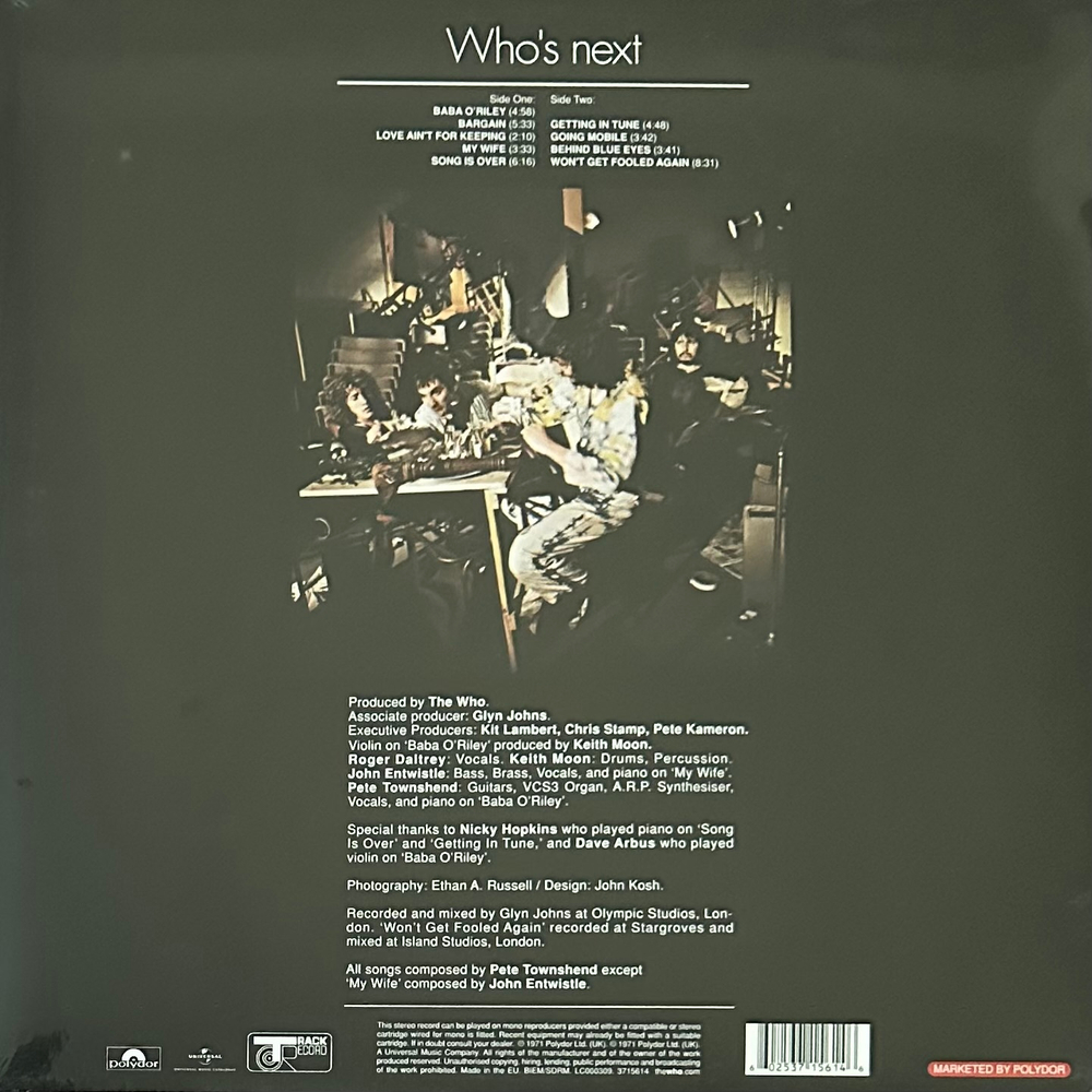 The Who ‎– Who's Next (Европа 2014г.)