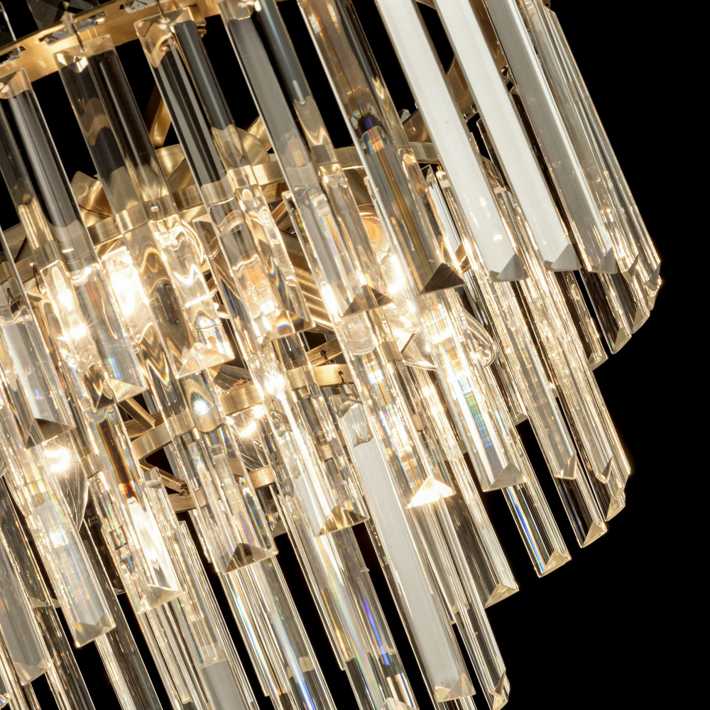 Citilux Фонда CL303163 Люстра хрустальная подвесная Бронза