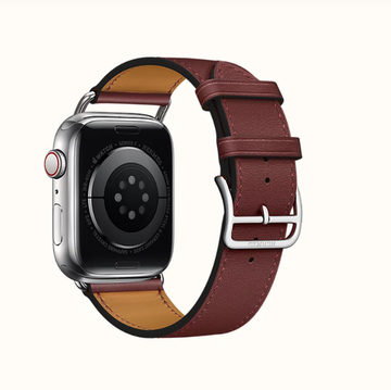 Apple Watch Hermès Series 7 Band Apple Watch Hermes Single Tour 45 mm Attelage Rouge H GPS + Cellular