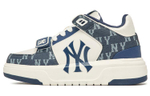 MLB Chunky Liner fabric synthetic leather retro presbyopia non-slip wear-resistant mid-top sneakers for men and women the same navy blue