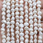 Жемчуг 2А речной бусины 6 мм, на нитке 38 см