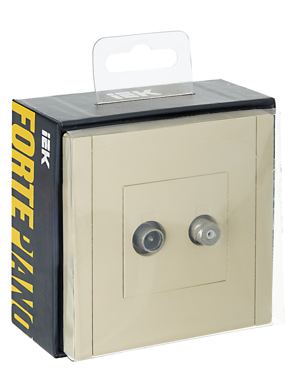 FORTE&PIANO Розетка двойная TV+SAT FP438 ваниль IEK