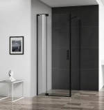 Душевой уголок Cezares Slider 79х105 SLIDER-AH-1-80-100/110-C-NERO стекло прозрачное/профиль черный матовый