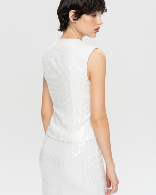 Топ из пайеток на завязках