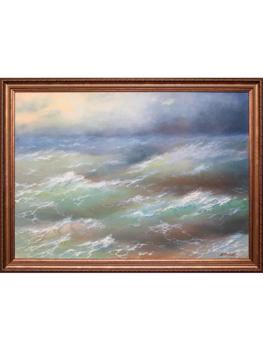 Картина маслом "Морской пейзаж" Попов