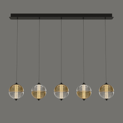 Подвесной светильник MD24022079-5B black/amber