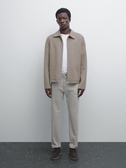 Massimo Dutti Джинсы Slim Fit, серо-бежевый