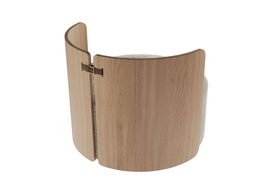 Кресло крутящееся Lagom 800 цвет молочный букле/натуральный дуб