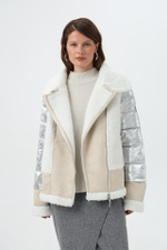 Куртка-косуха Frieda Freddies 3702 бежевый с серебром