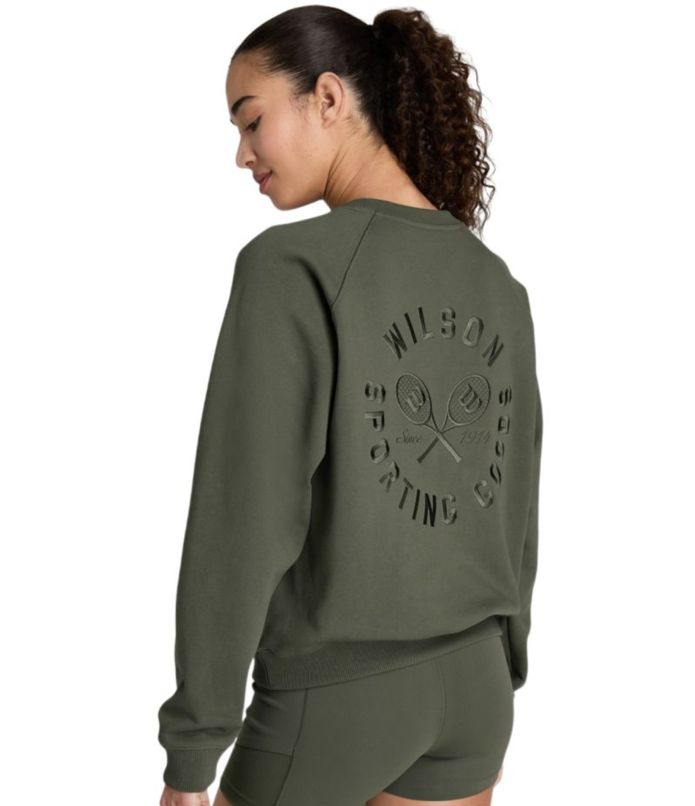 Женская теннисная куртка Wilson Classic Crew - grape leaf