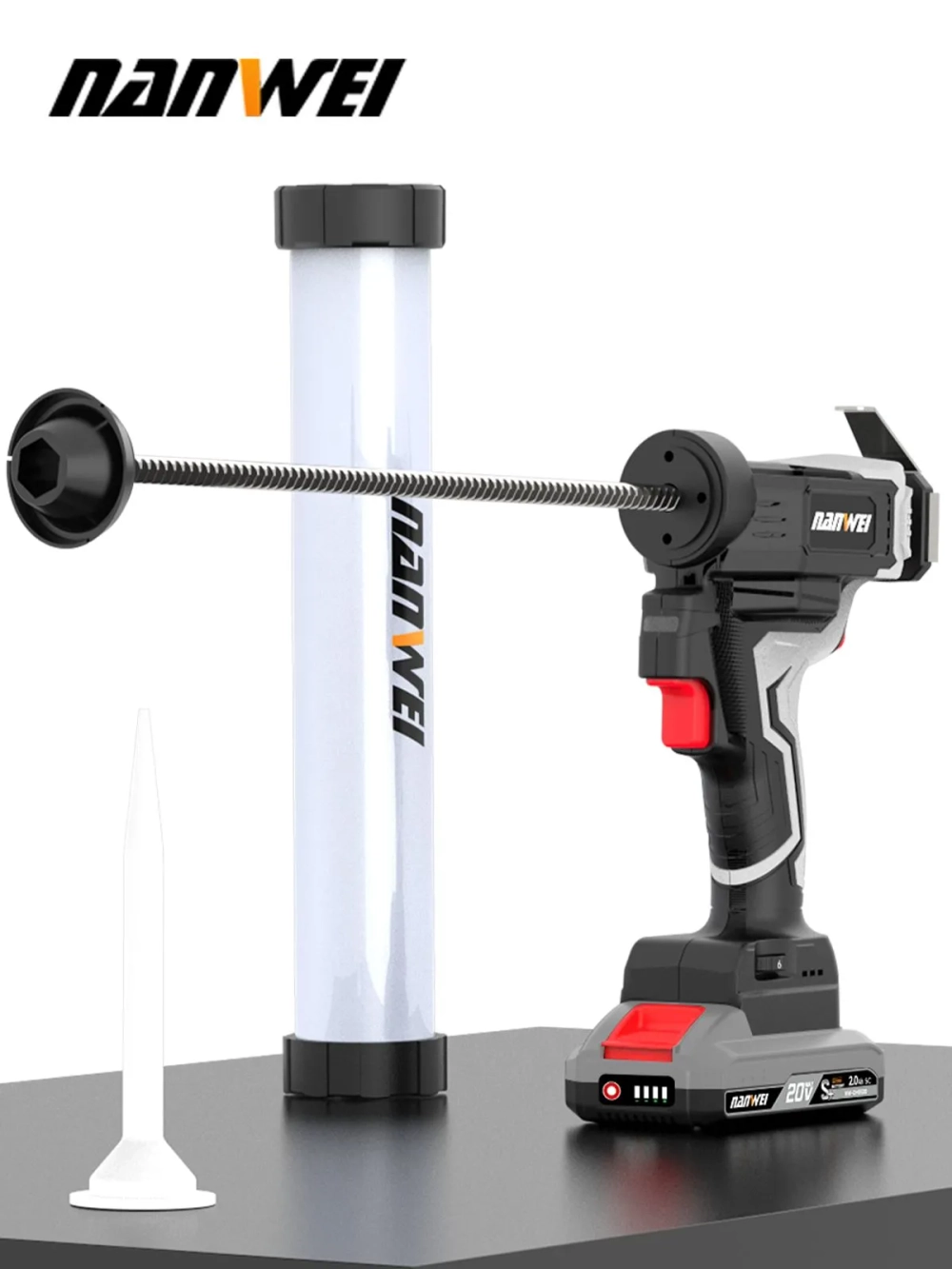 Аккумуляторный пистолет для герметика Nanwei NW-EG5010-4,20 В, 4Ah*2