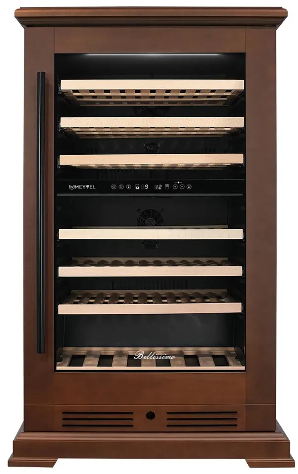 Винный шкаф двухзонный Meyvel MV77PRO-KBT2 (Итальянский орех)