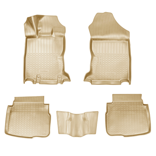 Ковры в салон Norplast/Unidec для Subaru Outback VI (2019-), Бежевый, 5 штук, арт.NPA11-C84-405-B