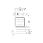 Steinberg Серия 420 Мыльница настенная, белое сатин. стекло, хром 420 2201