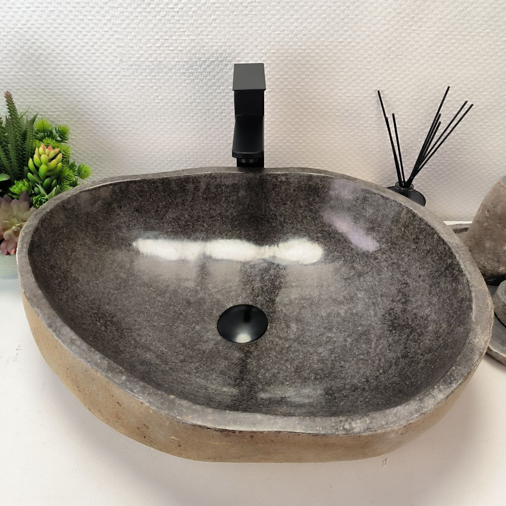 Раковина из речного камня RS-63444 (54*43*15) 0123