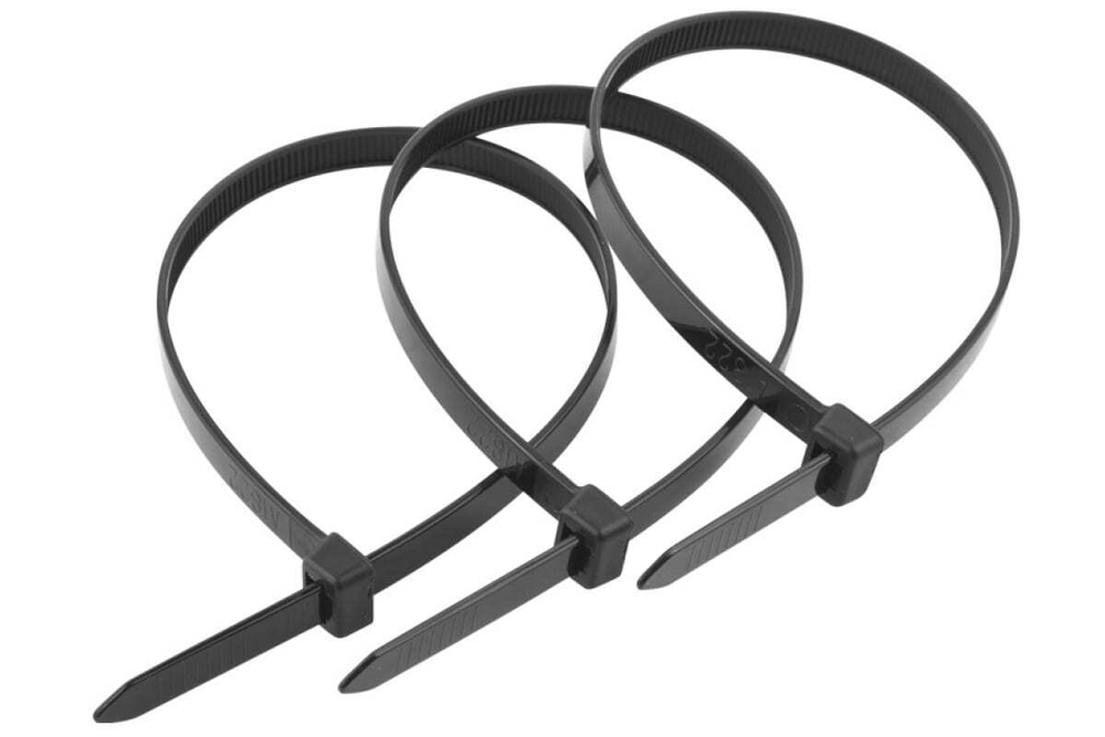 Нейлоновые хомуты Зубр черные, 2.5x80 мм, 100 шт. 309030-25-080
