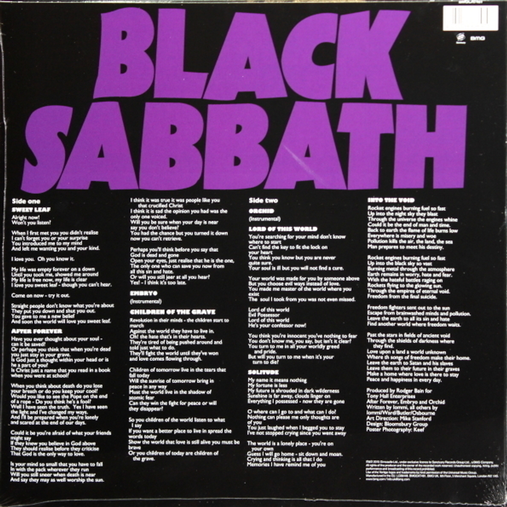Black Sabbath / Master Of Reality (LP)
