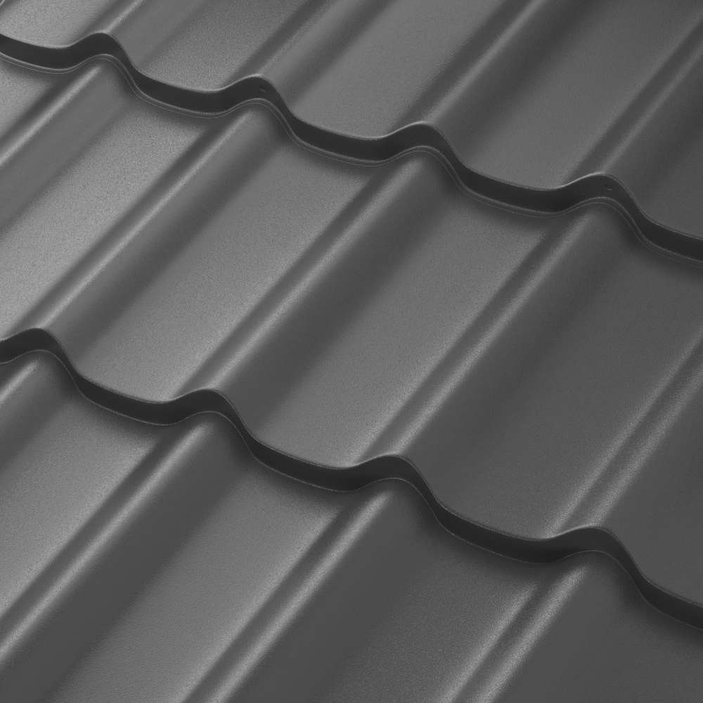 Модульная металлическая черепица AQUASYSTEM СТОКГОЛЬМ, покрытие Rooftop Бархат