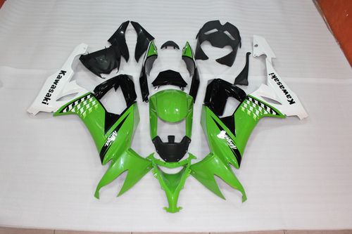 Комплект пластика для мотоцикла Kawasaki ZX-10R 08-10 Зелено-Черный Заводской COLOR+