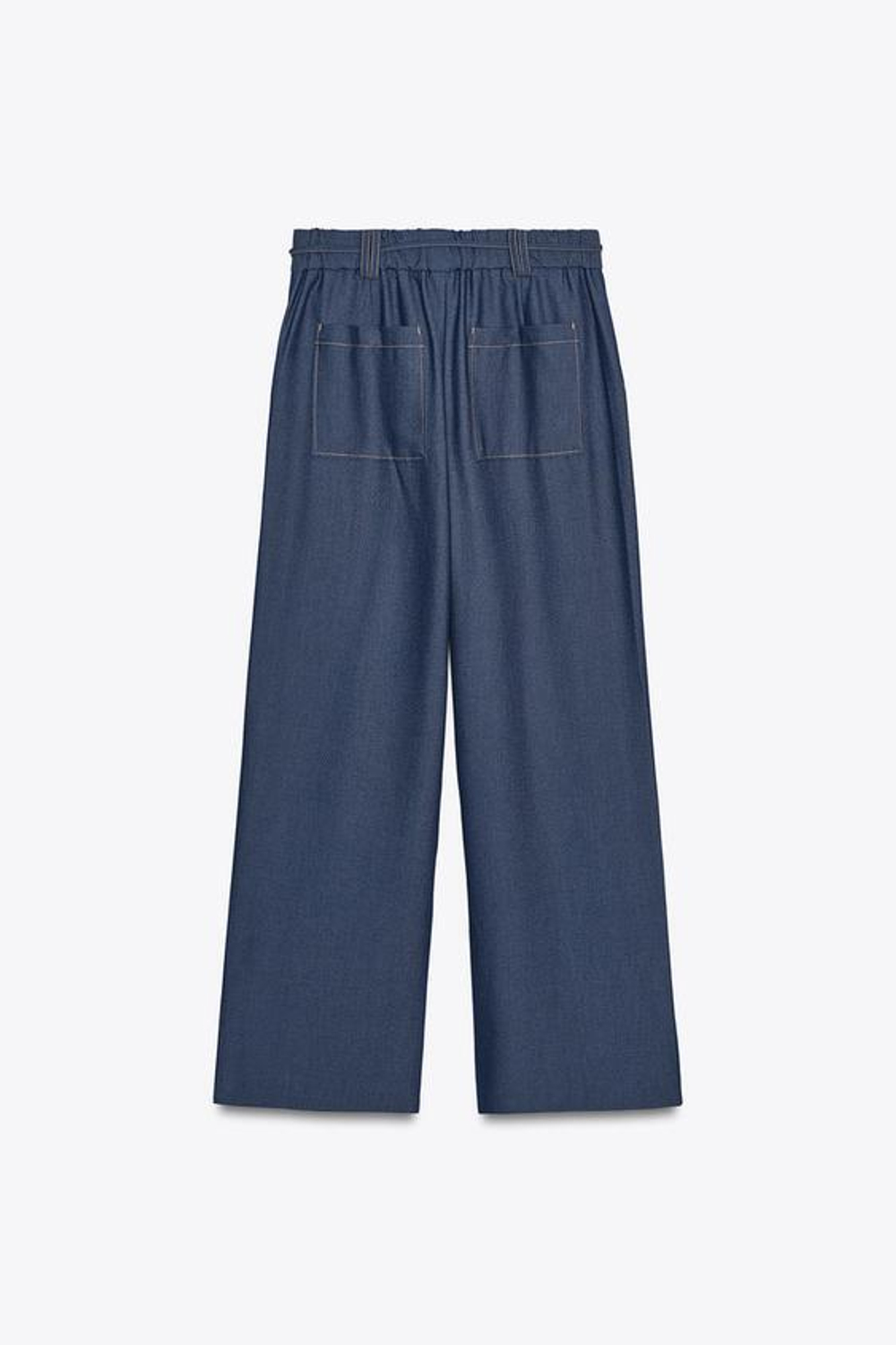 ZARA БРЮКИ WIDE LEG, ИНДИГО