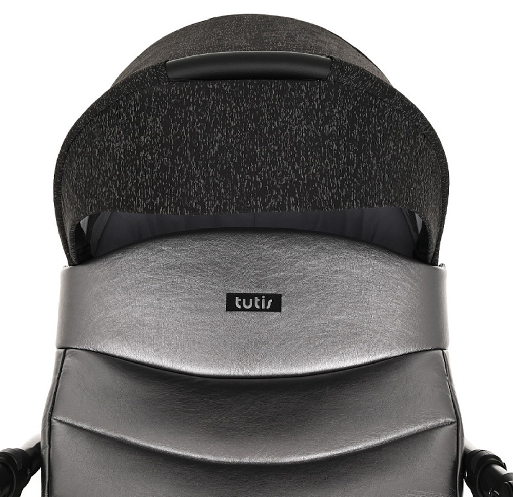 Детская коляска Tutis Novo Reflective 3 в 1 1142289 Кожа Pearl Metalic/Black Reflective Print