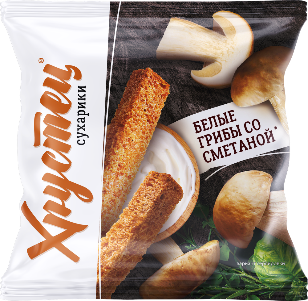 Сухарики со вкусом белых грибов со сметаной 30 г