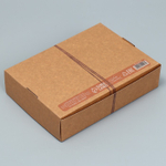 Коробка складная крафтовая «Сделано с любовью», 21 × 15 × 5 см