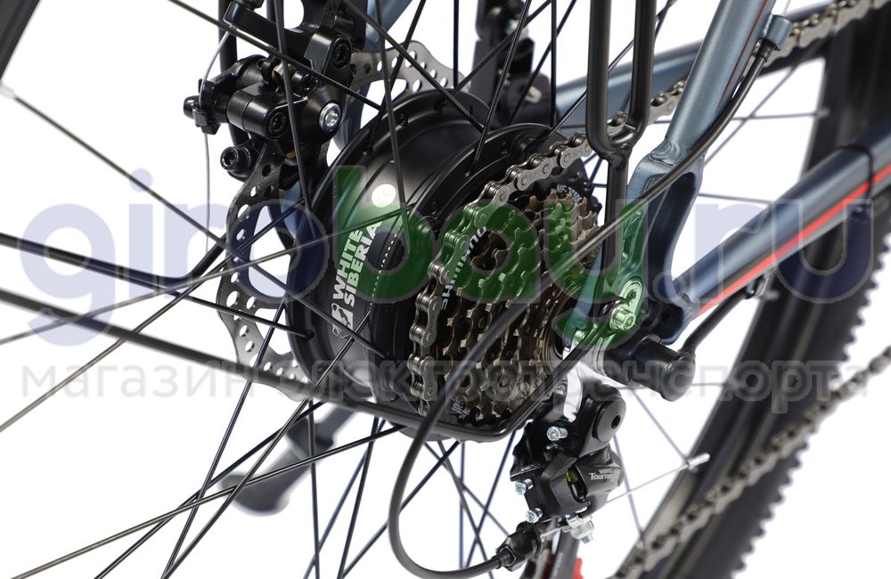 Электровелосипед WHITE SIBERIA CAMRY ALLROAD 500W 36V/11A Snegir (Синий) фото 12 фото №13