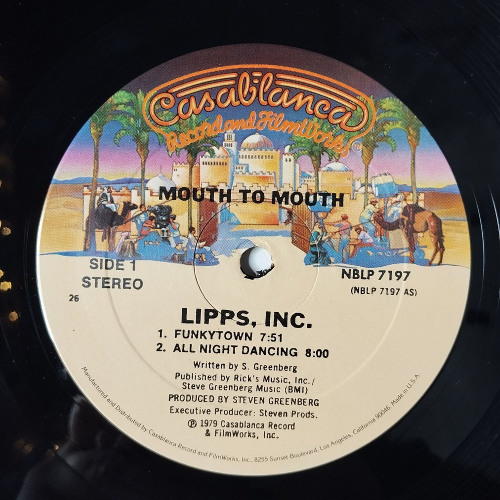 Винтажная виниловая пластинка LP Lipps, Inc. Mouth To Mouth (USA 1979) Funkytown