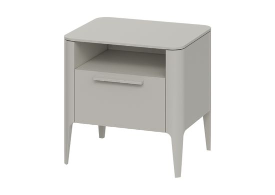 Тумба прикроватная Type 1 полка 1 ящик ширина 50 см (серо-бежевый)