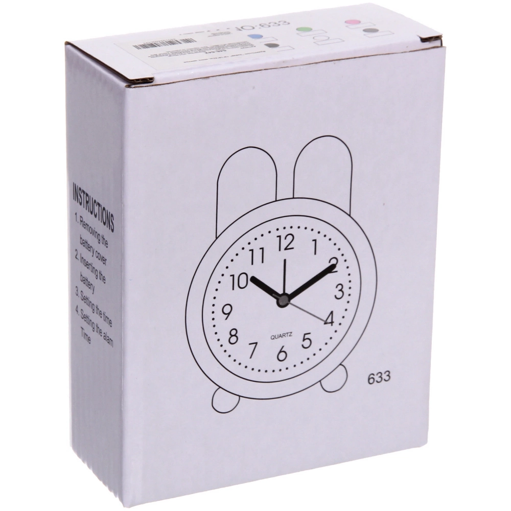 Будильник «Зайка» 12*10*4см, микс цветов
