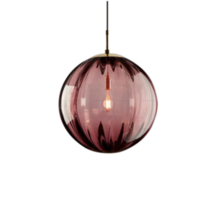 Pendant design lamp Melon  ( Burgundy )