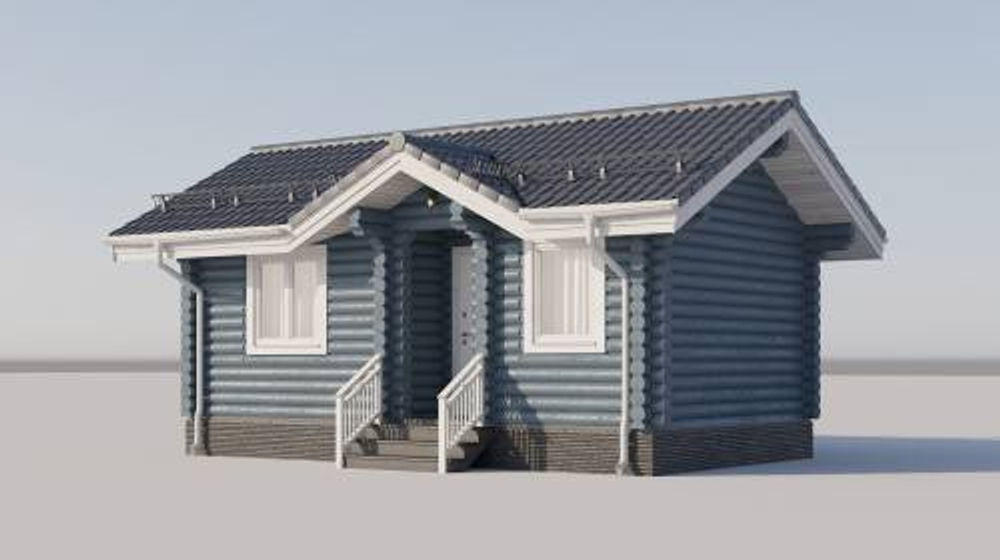 Проект Дома 30 кв. м из бруса Д-38