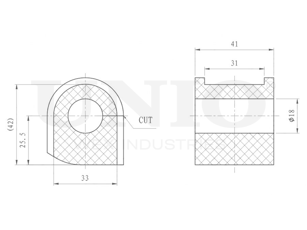 Втулка переднего стабилизатора UNIO RMP-10070