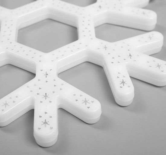 Светодиодная фигура "Снежинка" 30 см, пластик, 220 В, свечение мульти (RG/RB)