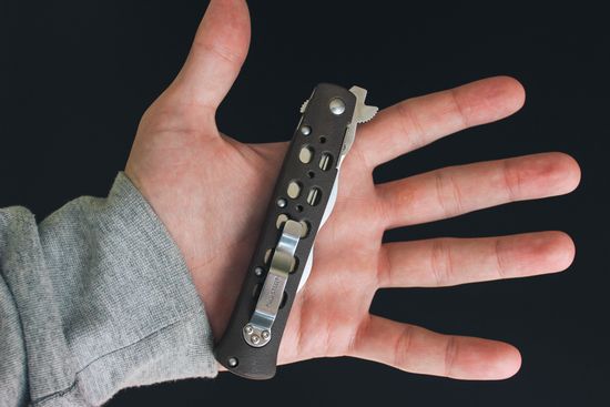 Складной нож Cold Steel 26SK4 Ti-Lite 4 Kris Plane c клинком из стали AUS-10A, рукоять Zytel