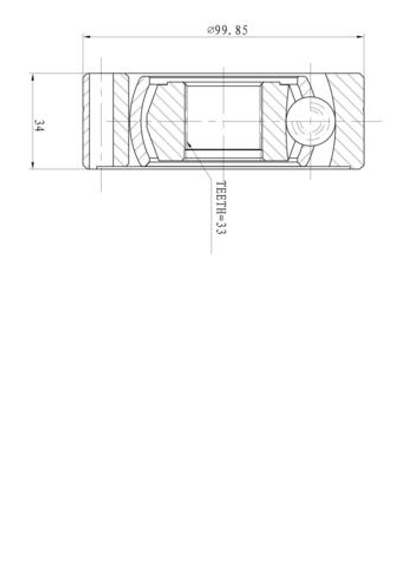 ШРУС внутренний L=R  VW G2/B3/B4 GANZ GIK04022